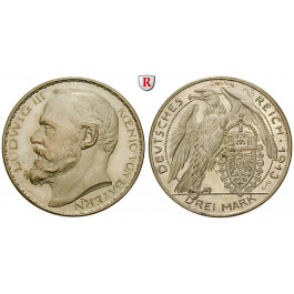 Deutsches Kaiserreich, Bayern, Ludwig III., 3 Mark 1913, st, Schaaf 52/G1