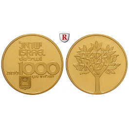 Israel, 1000 Lirot 1978, 10,8 g fein, PP
