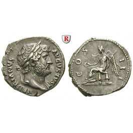 Römische Kaiserzeit, Hadrianus, Denar 125-128, vz
