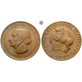 Nebengebiete, Westfalen, 500 Mark 1922, vom Stein, vz-st, J. N15
