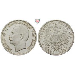 Deutsches Kaiserreich, Baden, Friedrich II., 3 Mark 1915, G, vz, J. 39