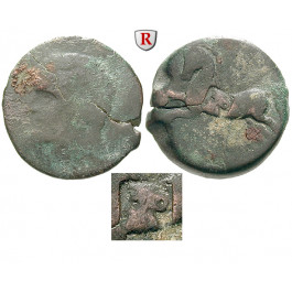 Numidien, Königreich, Micipsa, Bronze 148-118 v.Chr., ge/ss