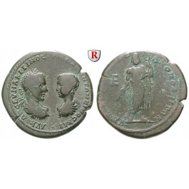 Römische Provinzialprägungen, Thrakien-Donaugebiet, Markianopolis, Macrinus, Bronze 217-218, ss/f.ss