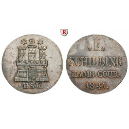 Hamburg, Stadt, Schilling 1841, vz
