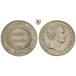 Niederländisch Ostindien, Königreich, Willem I., 1/2 Gulden 1834, f.st