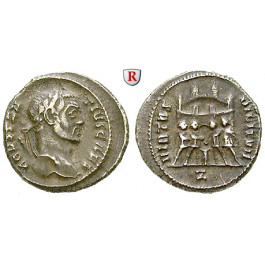 Römische Kaiserzeit, Constantius I., Caesar, Argenteus 295-297, ss