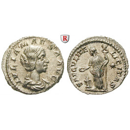 Römische Kaiserzeit, Julia Maesa,Großmutter des Elagabal, Denar 218-222, st