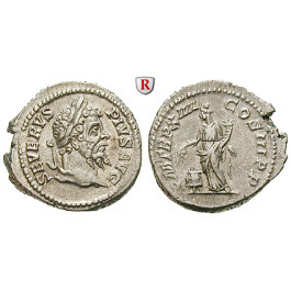 Römische Kaiserzeit, Septimius Severus, Denar 206, ss-vz