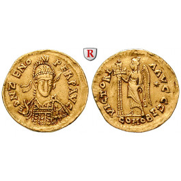 Römische Kaiserzeit, Zeno, Solidus 476-491, ss