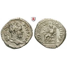 Römische Kaiserzeit, Septimius Severus, Denar 210, vz/ss