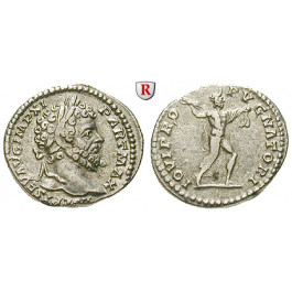 Römische Kaiserzeit, Septimius Severus, Denar 199, ss-vz