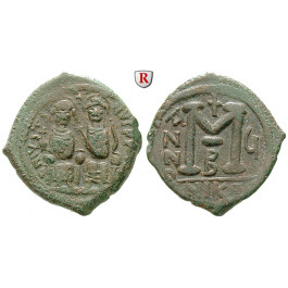 Byzanz, Justin II., Follis Jahr 6 = 570-571, ss