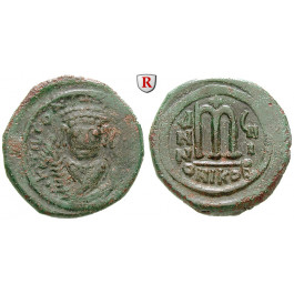 Byzanz, Tiberius II. Constantinus, Follis Jahr 8 =581-582, f.ss/ss