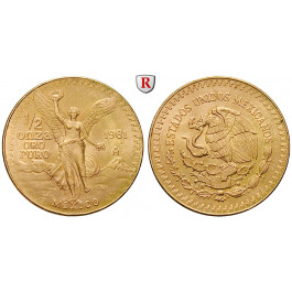 Mexiko, Vereinigte Staaten, 1/2 Onza 1981-1994, 15,55 g fein, bfr.