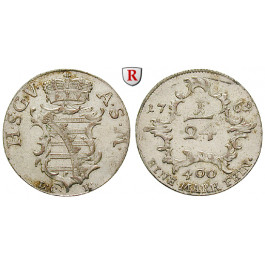 Sachsen, Sachsen-Gotha-Altenburg, Friedrich III., 1/24 Taler 1762, vz