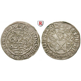 Sachsen, Gemeinschaftliche Prägungen, Friedrich III., Johann, Georg, Zinsgroschen o. J., ss+