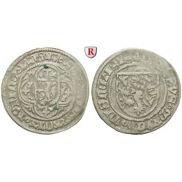 Sachsen, Markgrafschaft Meissen, Friedrich I., Wilhelm II. und Friedrich von Thüringen, Groschen 1412-1425, f.ss