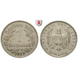 Drittes Reich, 1 Reichsmark 1939, B, ss, J. 354