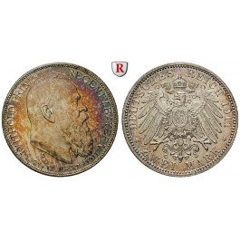 Deutsches Kaiserreich, Bayern, Luitpold, Prinzregent, 2 Mark 1911, 90. Geburtstag, D, st, J. 48