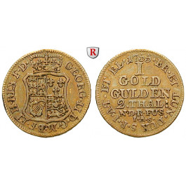 Braunschweig, Braunschweig-Calenberg-Hannover, Georg II., Goldgulden (2 Taler) 1755, ss