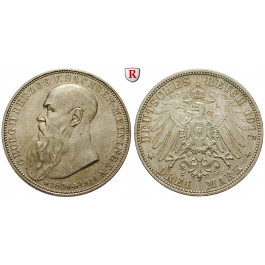 Deutsches Kaiserreich, Sachsen-Meiningen, Georg II., 3 Mark 1915, auf den Tod, D, f.st, J. 155