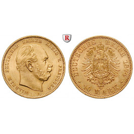 Deutsches Kaiserreich, Preussen, Wilhelm I., 10 Mark 1874, A, st, J. 245