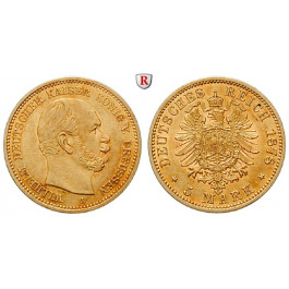 Deutsches Kaiserreich, Preussen, Wilhelm I., 5 Mark 1878, A, f.vz, J. 244