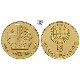 Portugal, Republik, 1/4 Euro 2008, 1,56 g fein, st