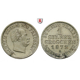 Brandenburg-Preussen, Königreich Preussen, Wilhelm I., Silbergroschen 1872, st
