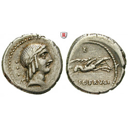 Römische Republik, L. Piso Frugi, Denar 90 v.Chr., ss