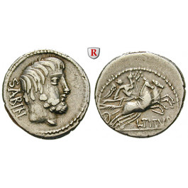 Römische Republik, L. Titurius Sabinus, Denar 89 v.Chr., ss