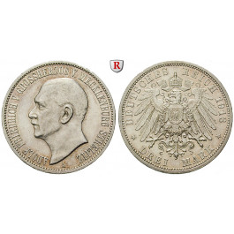 Deutsches Kaiserreich, Mecklenburg-Strelitz, Adolf Friedrich V., 3 Mark 1913, A, vz, J. 92