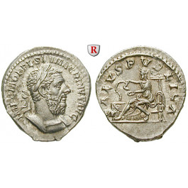 Römische Kaiserzeit, Macrinus, Denar 217-218, st