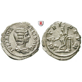 Römische Kaiserzeit, Julia Domna, Frau des Septimius Severus, Denar 196-211, vz-st