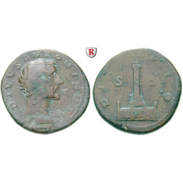 Römische Kaiserzeit, Antoninus Pius, Sesterz nach 161, f.ss