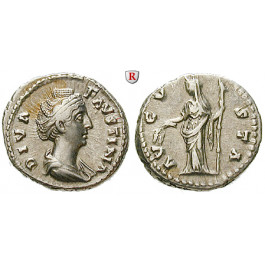 Römische Kaiserzeit, Faustina I., Frau des Antoninus Pius, Denar nach 141, f.vz