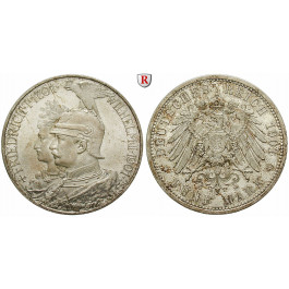 Deutsches Kaiserreich, Preussen, Wilhelm II., 5 Mark 1901, 200 Jahre Königreich, A, st, J. 106