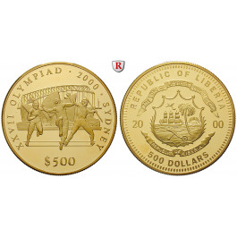 Liberia, 500 Dollars 2000, 14,37 g fein, PP