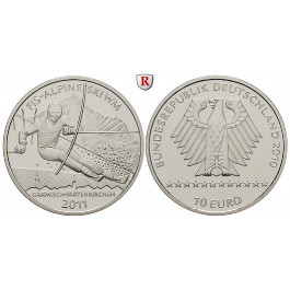 Bundesrepublik Deutschland, 10 Euro 2010, Ski WM 2011, nach unserer Wahl, A-J, PP