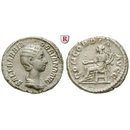 Römische Kaiserzeit, Orbiana, Frau des Severus Alexander, Denar 225, ss-vz