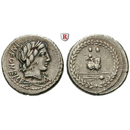 Römische Republik, Mn. Fonteius, Denar 85 v.Chr., ss+