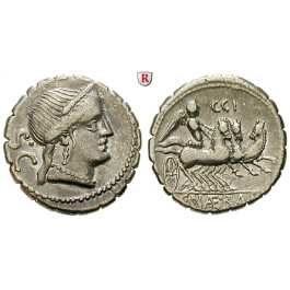 Römische Republik, C.Naevius Balbus, Denar, serratus 79 v.Chr., ss