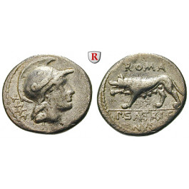 Römische Republik, P. Satrienus, Denar 77 v.Chr., ss/ss+