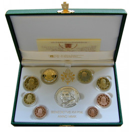 Vatikan, Benedikt XVI., Euro-Kursmünzensatz 2010, PP