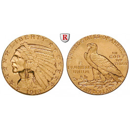 USA, 5 Dollars 1913, 7,52 g fein, vz