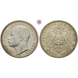 Deutsches Kaiserreich, Hessen, Ernst Ludwig, 3 Mark 1910, A, ss-vz, J. 76