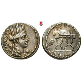 Römische Republik, M. Plaetorius Cestianus, Denar 67 v.Chr., f.vz