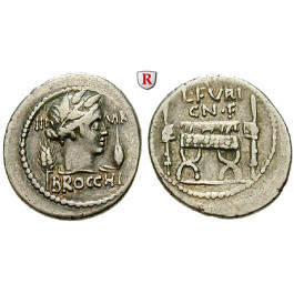 Römische Republik, L. Furius Brocchus, Denar 63 v.Chr., ss