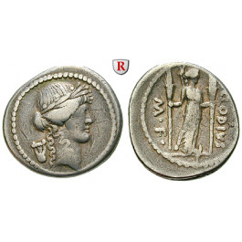 Römische Republik, P. Clodius, Denar 42 v.Chr., f.ss