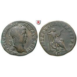 Römische Kaiserzeit, Caracalla, Sesterz 211, ss